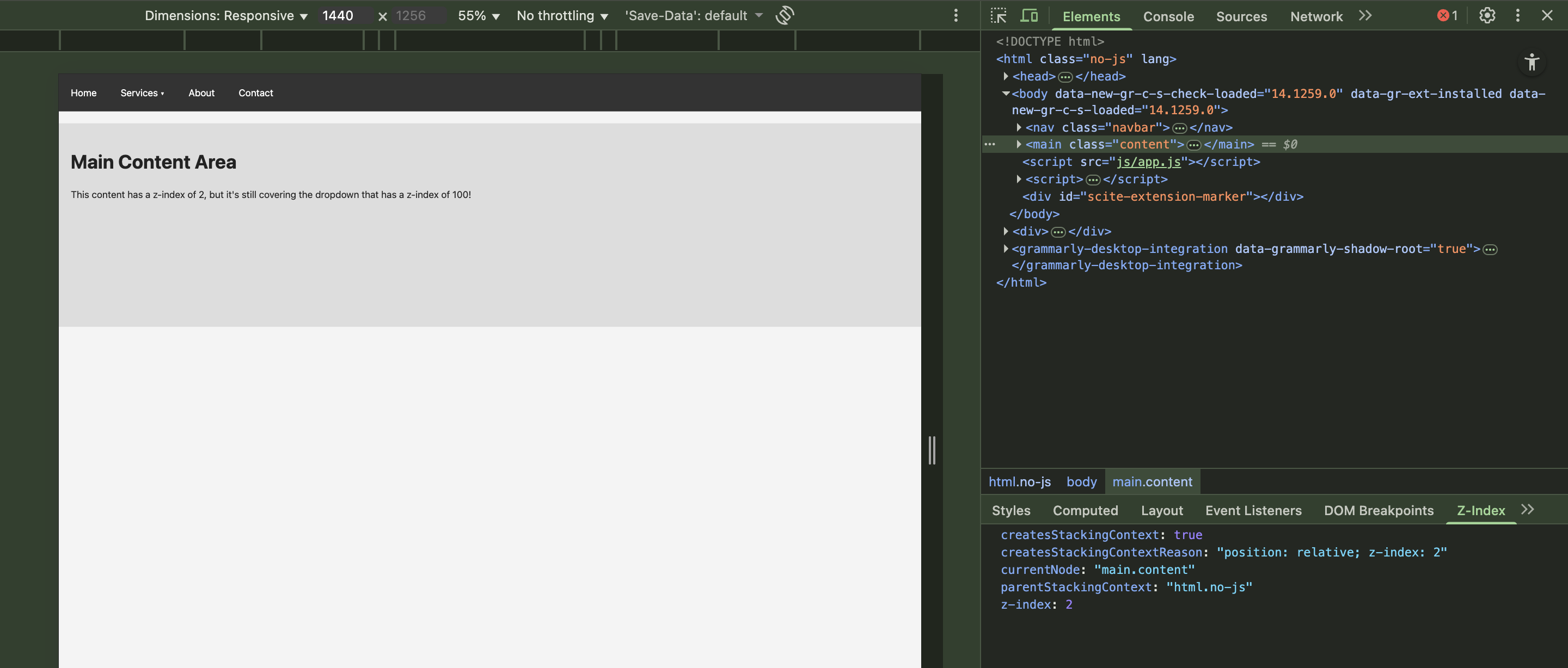 CSS Stacking Context Inspector Chrome extension