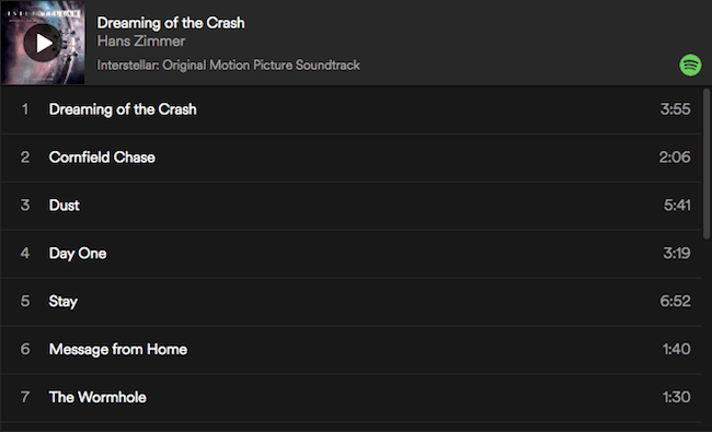 Interstellar Movie Soundtrack