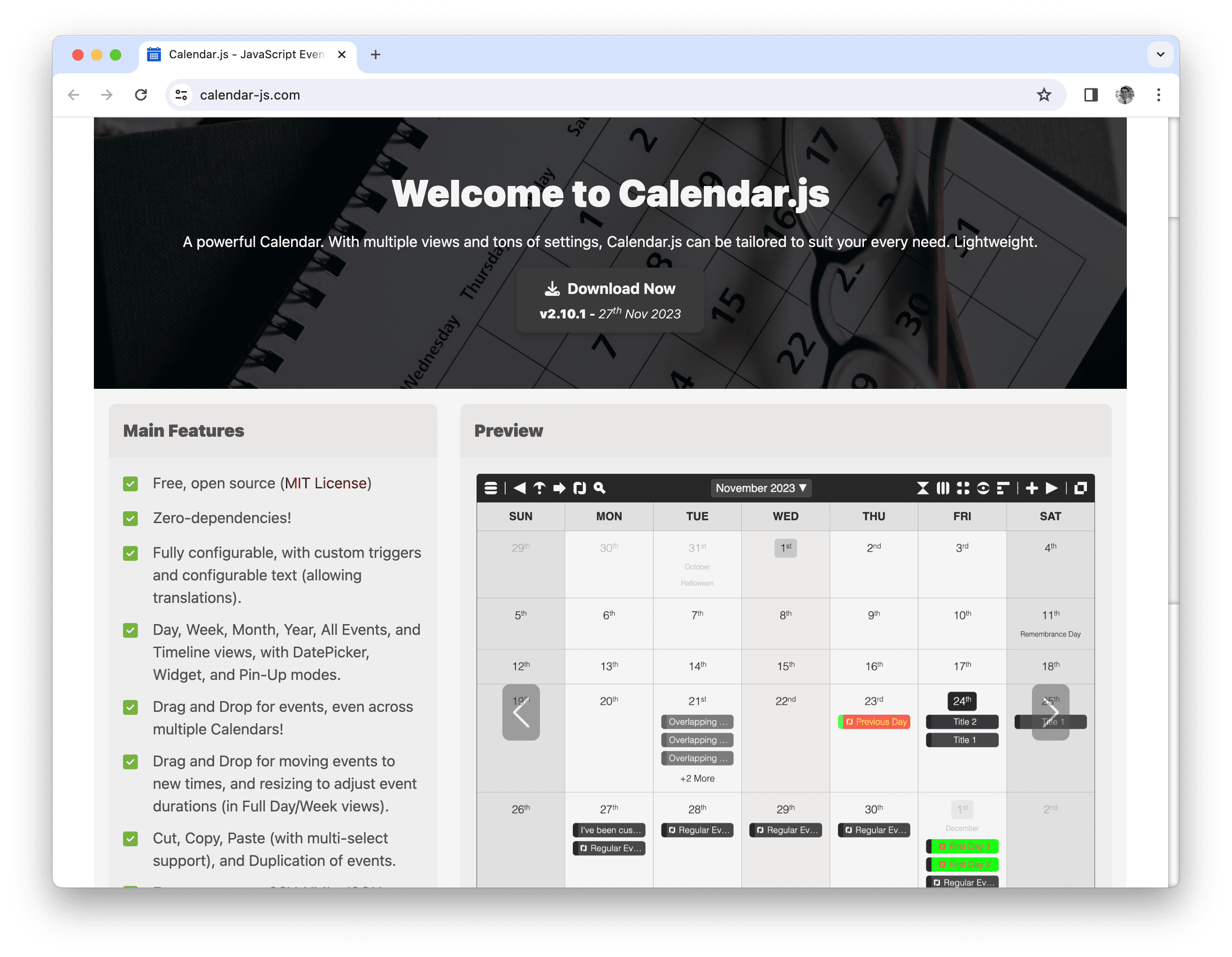 Calendar.js