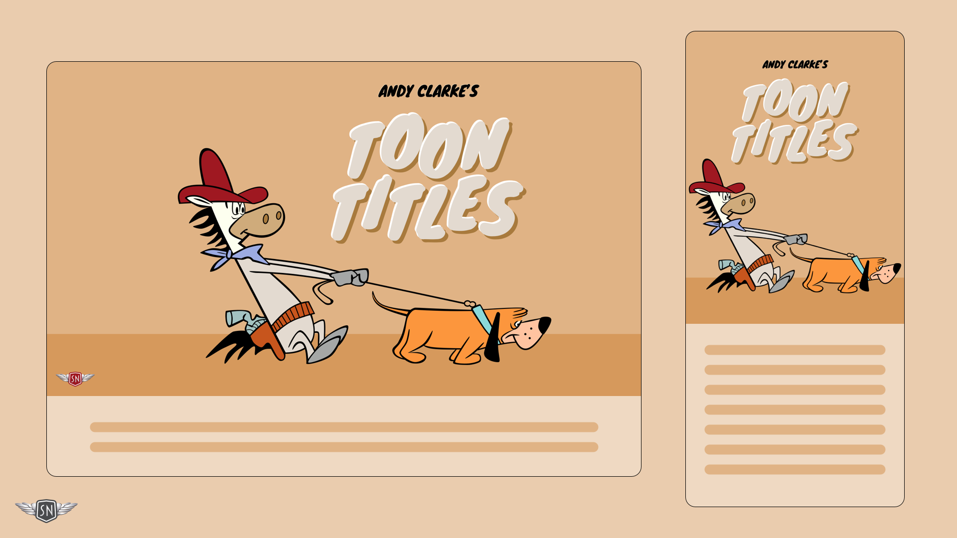 Left: 16:9 for larger screens. Right: 3:4 for smaller screens.