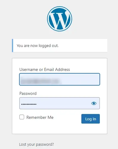 登錄WordPress後台