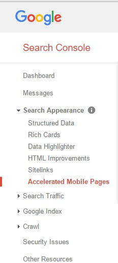 AMP validation In Google Search Console