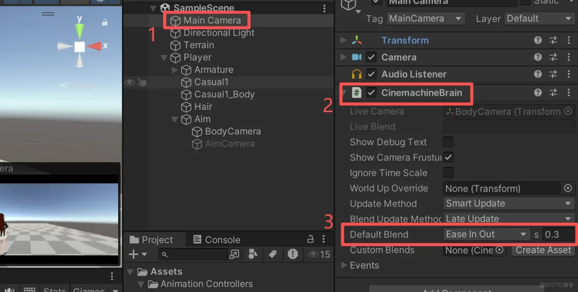 【Unity3D實例-功能-瞄準】舉槍瞄準（一）功能和鏡頭設置_unity3d_13