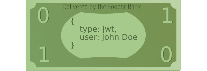 A JWT banknote from the Foobar Bank of Informatica