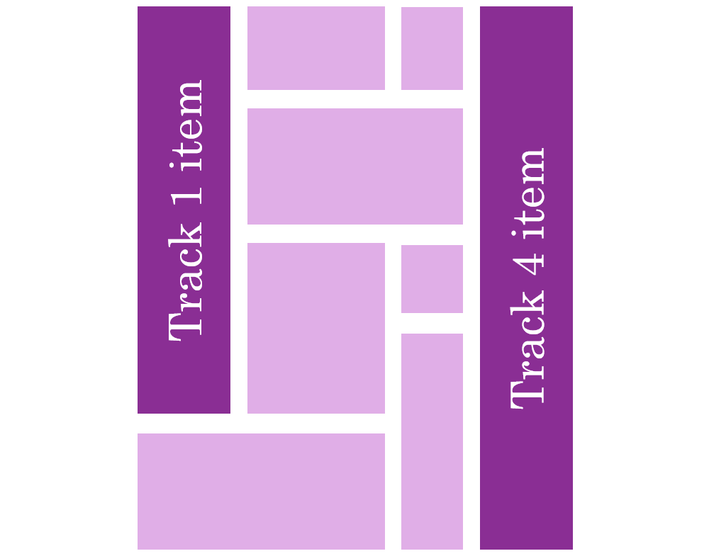 Masonry layout with items on specific tracks
